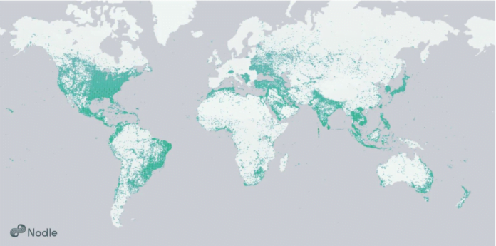 Early Map of the Nodle Network in Q2 2019