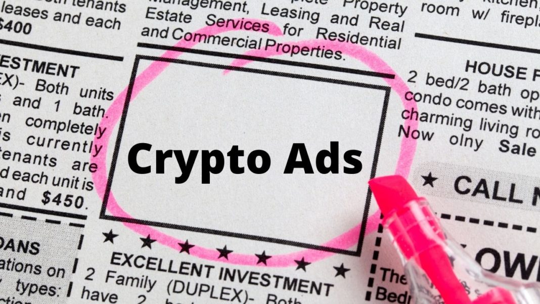 crypto ad guidelines in India